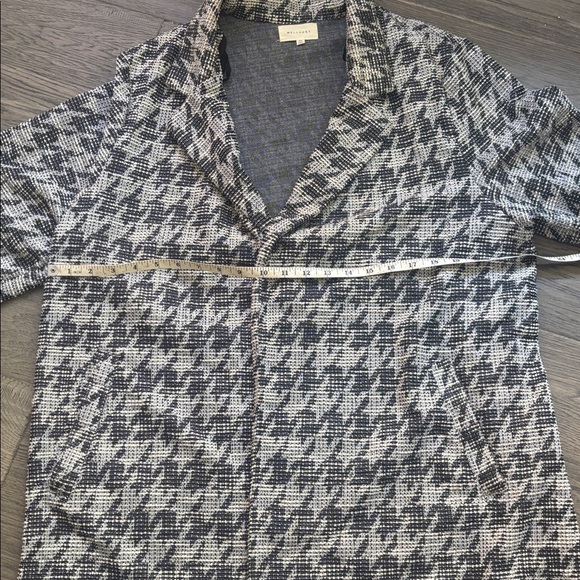 Melloday | Black And White Light Tweed Long Cardigan Sweater Size 2X - Picture 7 of 12
